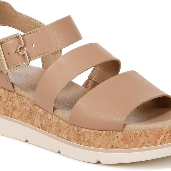 Women's Cork Wedge Sandal 2 Inch Platform Espadrille Adjustable Strap - Picture 1 of 9